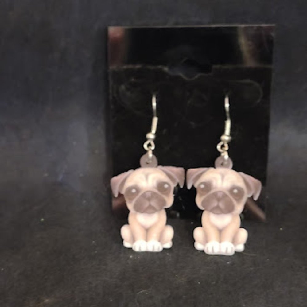Pug Earrings